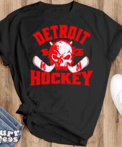 Detroit Hockey Skull NHL Team classic shirt - Black T-Shirt