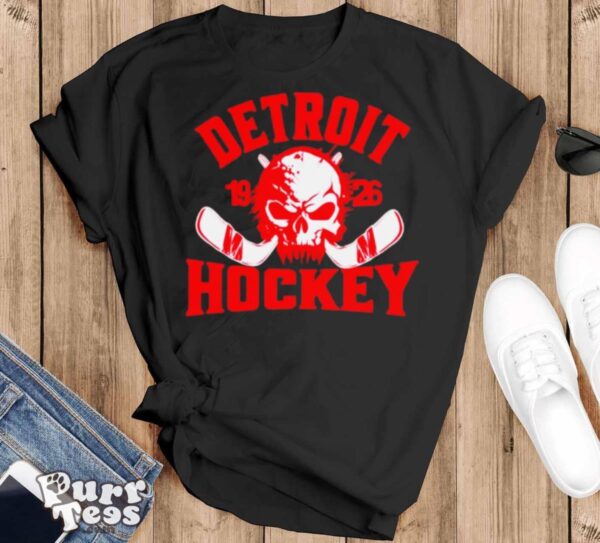 Detroit Hockey Skull NHL Team classic shirt - Black T-Shirt