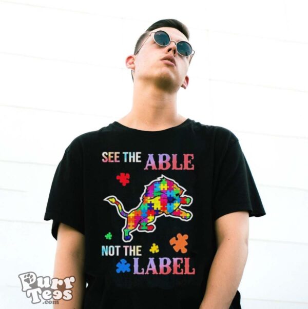 Detroit Lions Autism Awareness See The Able Not The Label Shirt - G500 Gildan T-Shirt