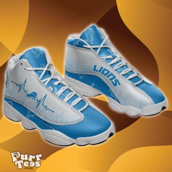 Detroit Lions Heartbeat Pattern Air Jordan 13 Shoes Best Gift Product Photo 1