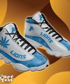 Detroit Lions Weed Pattern Air Jordan 13 Shoes Best Gift Product Photo 1