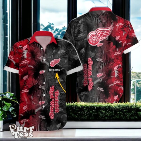 Detroit Red Wings Hawaiian Shirt Special Gift Custom Name Product Photo 1