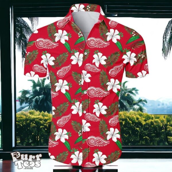 Detroit Red Wings Hawaiian Shirt Special Gift Floral Button Up Product Photo 1