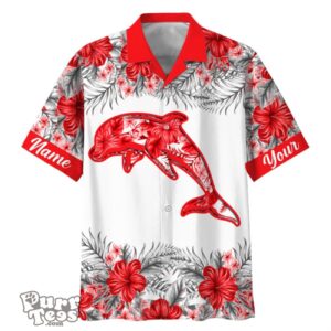 Dolphins NRL Sport Custom Name Hawaiian Shirt For Men Women Product Photo 1