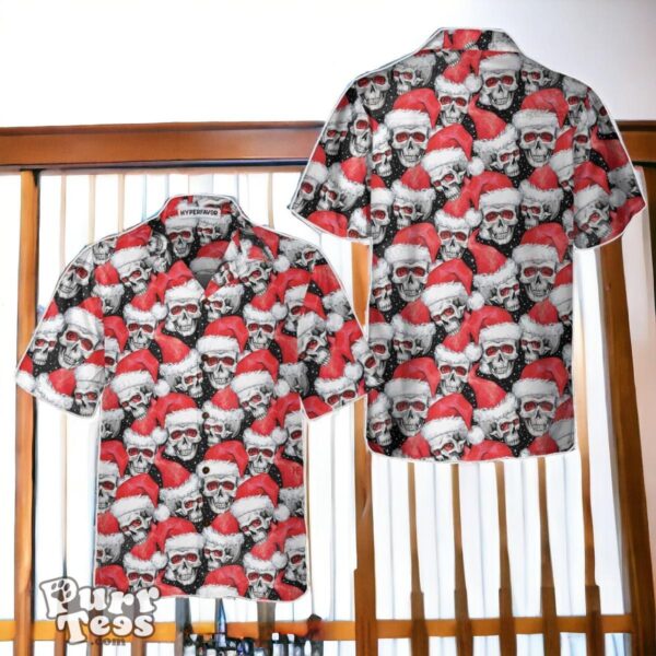 Fashionable Christmas Skulls Hawaiian Shirt Special Gift Product Photo 1