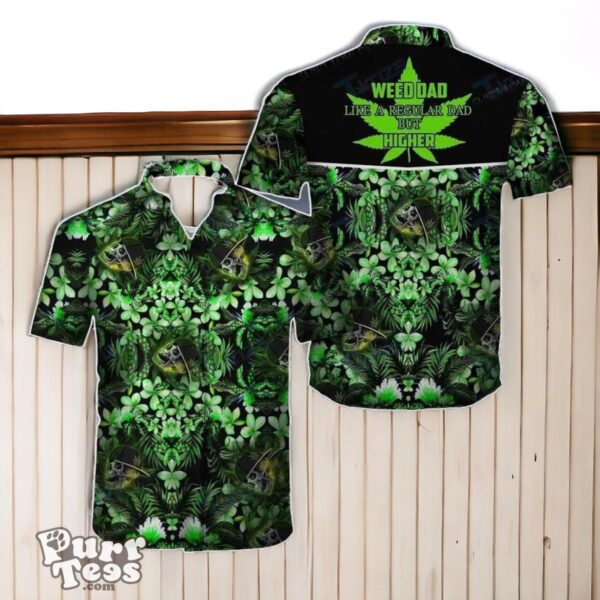 Fathers Day Gift Stoner Dad Is So Cool Skull Weed Cannabis Hawaiian Shirt Special Gift Product Photo 1