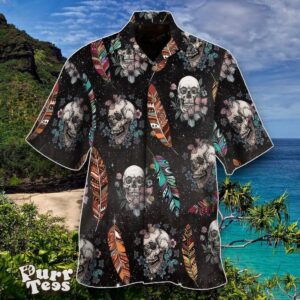 Feather Skull Aloha Hawaiian Shirt Special Gift For Men And Women For Men For Women Product Photo 1