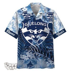 Geelong Cats AFL Sport Custom Name Hawaiian Shirt Product Photo 1