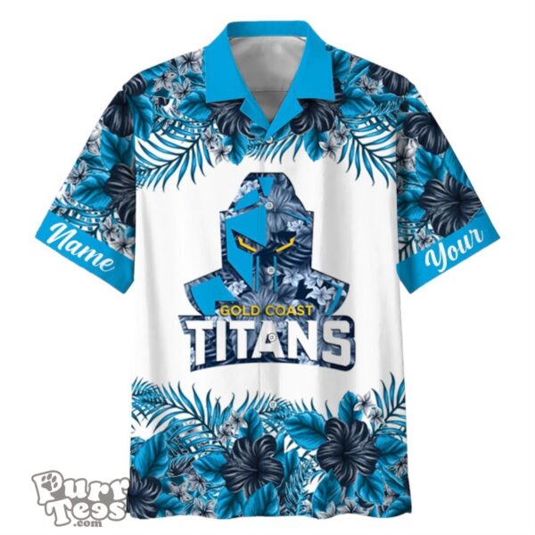 Gold Coast Titans NRL Sport Custom Name Hawaiian Shirt For Men Women Product Photo 1