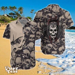 Gothic Winged Skull Hawaiian Shirt Impressive Gift For Men And Women Product Photo 1