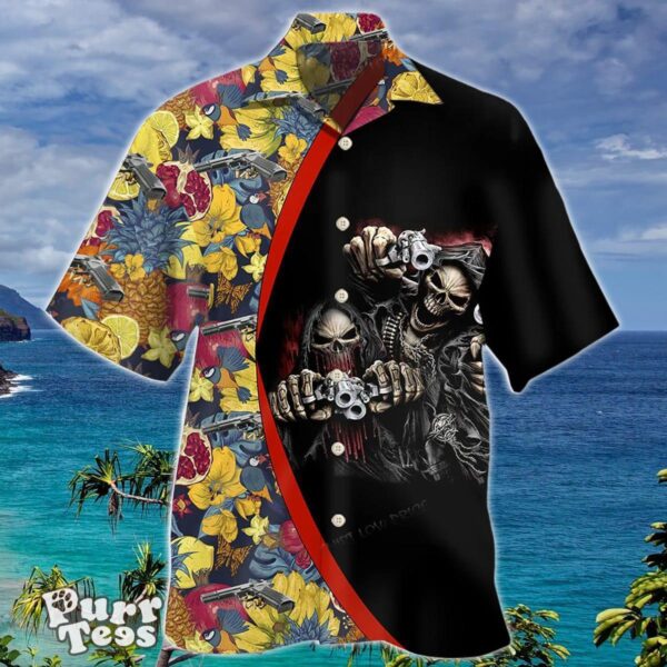 Gun In Death Skull Hand Tropical Hawaiian Shirt Special Gift For Men And Women Product Photo 1