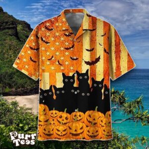 Halloween Black Cat Hawaiian Shirt Special Gift For Men And Women Product Photo 1