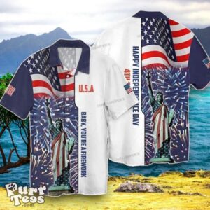 Hawaiian Shirt Impressive Gift Independence Day Statue Of Liberty Product Photo 1