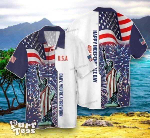 Hawaiian Shirt Impressive Gift Independence Day Statue Of Liberty Product Photo 1