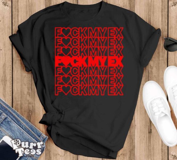 Heart Fuck my ex shirt - Black T-Shirt