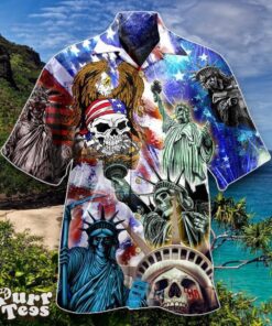 Independence Day Skull Hawaiian Shirt Special Gift For Men And Women For Men Product Photo 1