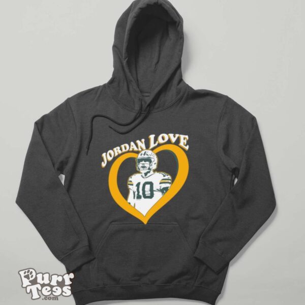 Jordan Love 10 Green Bay Packers Heart shirt - Hoodie