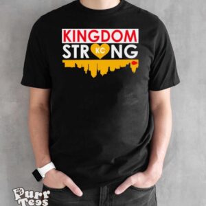 Kingdom Strong Heart Skyline Chiefs Kansas City shirt - Black Unisex T-Shirt