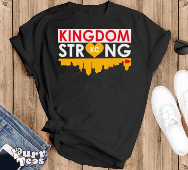 Kingdom Strong Heart Skyline Chiefs Kansas City shirt - Black T-Shirt