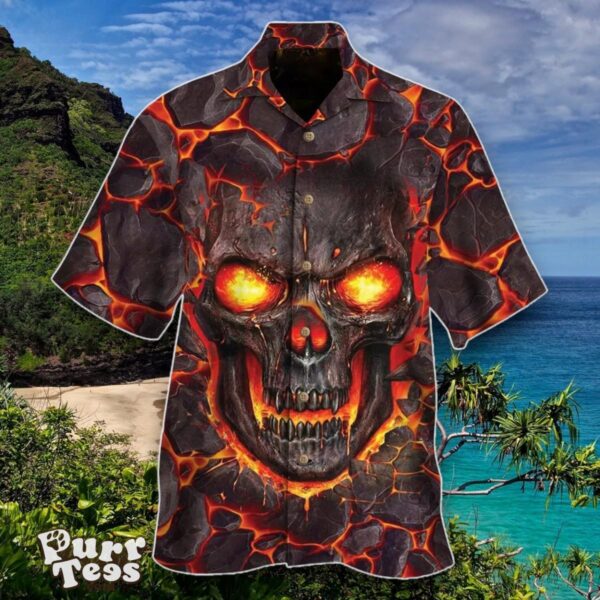 Lava Fire Skull Hawaiian Shirt Special Gift For Men And Women Product Photo 1