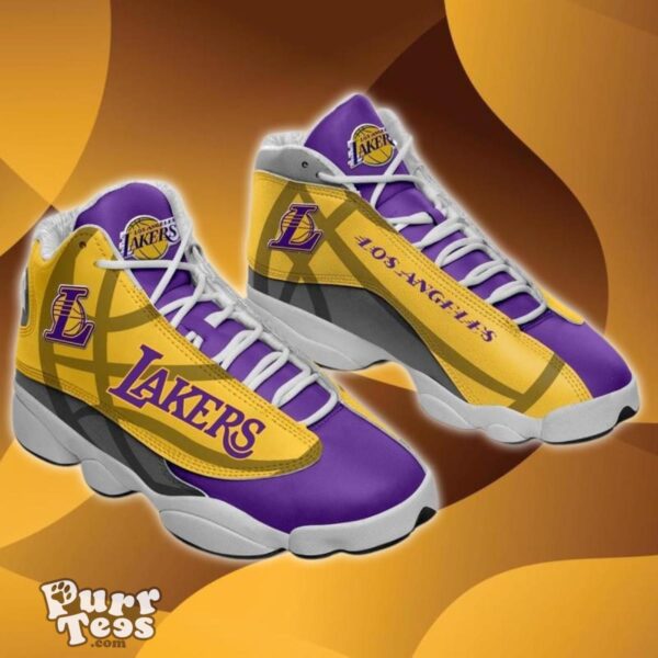 Los Angeles Lakers NBA Air Jordan 13 Sneaker Best Gift Product Photo 1