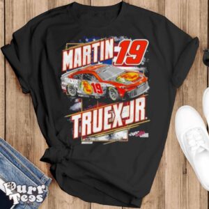 Martin Truex Jr Joe Gibbs Racing Team Collection Navy Bass Pro Shops Patriotic 2024 T shirt - Black T-Shirt