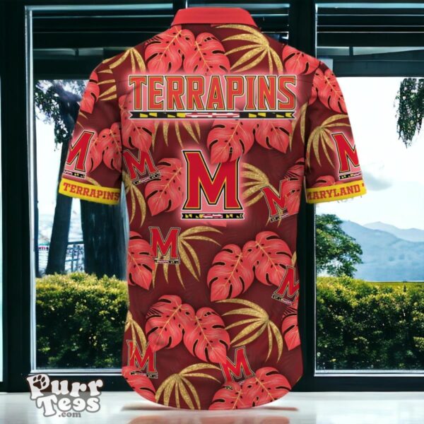 Maryland Terrapins Hawaiian Shirt Special Gift Leafs Printed Product Photo 3