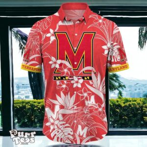 Maryland Terrapins Hawaiian Shirt Special Gift Tropical Flower Product Photo 2