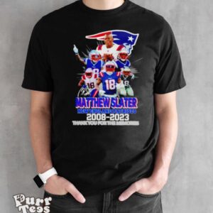 Matthew Slater New England Patriots 2008 2023 Thank You For The Memories Shirt - Black Unisex T-Shirt
