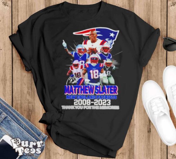 Matthew Slater New England Patriots 2008 2023 Thank You For The Memories Shirt - Black T-Shirt