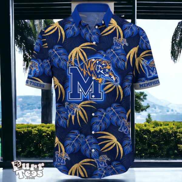 Memphis Tigers Hawaiian Shirt Special Gift Leafs Printed Product Photo 2