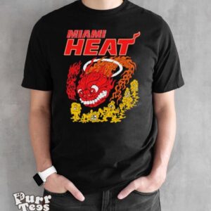 Miami Heat Retro Basketball Dragon Hot Fire shirt - Black Unisex T-Shirt