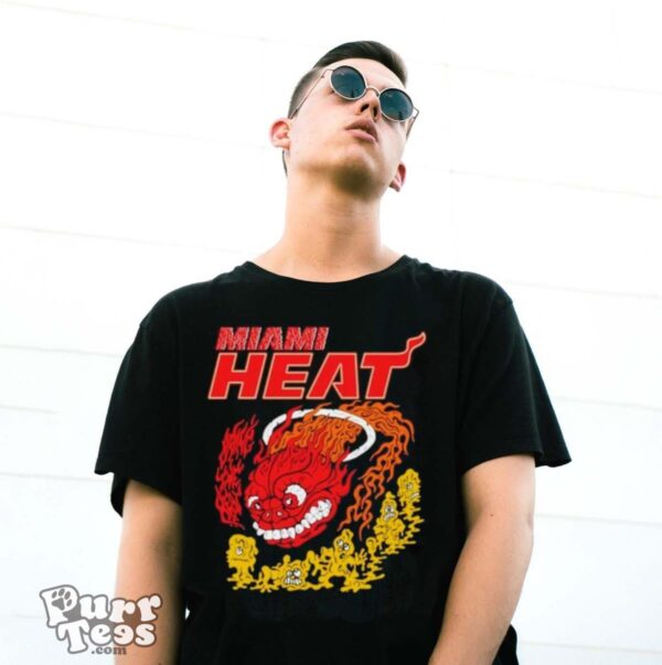 Miami Heat Retro Basketball Dragon Hot Fire shirt - G500 Gildan T-Shirt