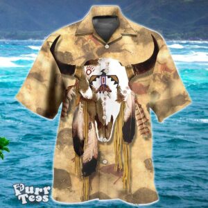 Native Skull Style Love Peace Hawaiian Shirt Style Gift Product Photo 1