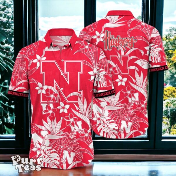 Nebraska Cornhuskers Hawaiian Shirt Special Gift Tropical Flower Product Photo 1