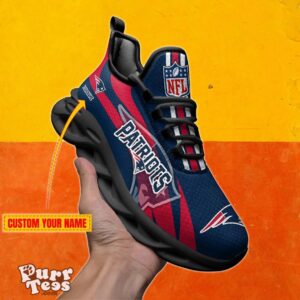 New England Patriots Custom Name Max Soul Shoes Special Gift Product Photo 1