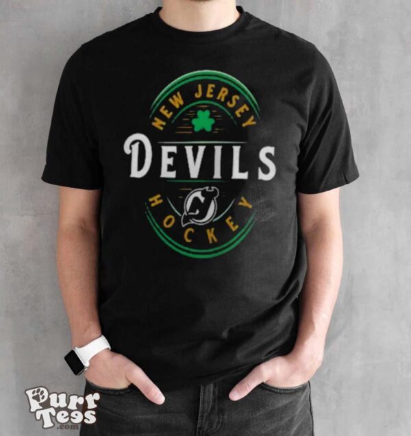 New Jersey Devils Fanatics Branded St. Patrick’s Day Forever Lucky T Shirt - Black Unisex T-Shirt