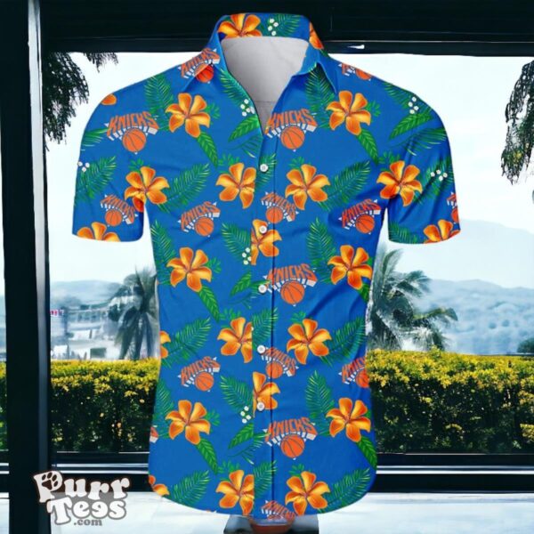 New York Knicks Hawaiian Shirt Special Gift Small Flowers Product Photo 1