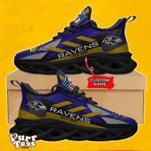 NFL Baltimore Ravens Max Soul Shoes Special Gift Custom Name Product Photo 2