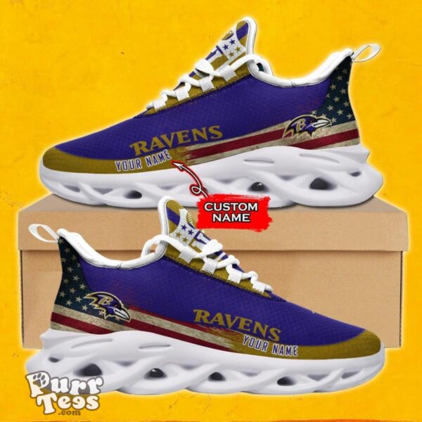 NFL Baltimore Ravens Max Soul Shoes Special Gift Monster Custom Name Product Photo 1