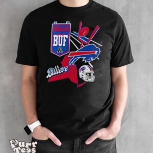 NFL Buffalo Bills Split Zone shirt - Black Unisex T-Shirt