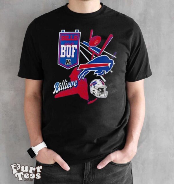 NFL Buffalo Bills Split Zone shirt - Black Unisex T-Shirt