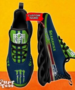 NFL Seattle Seahawks Max Soul Shoes Special Gift Monster Custom Name Product Photo 2