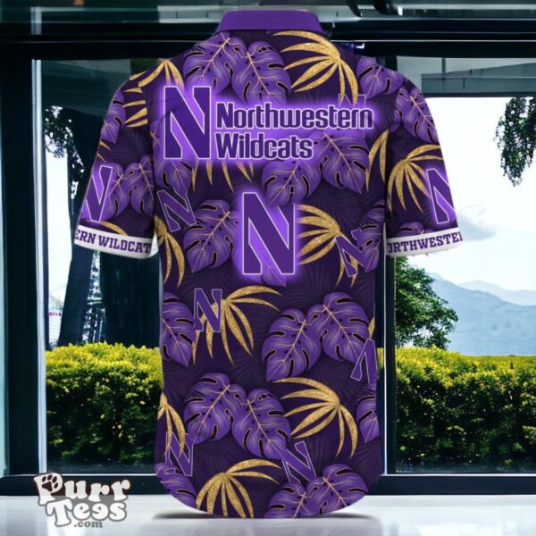 Northwestern Wildcats Hawaiian Shirt Special Gift Leafs Printed Product Photo 3