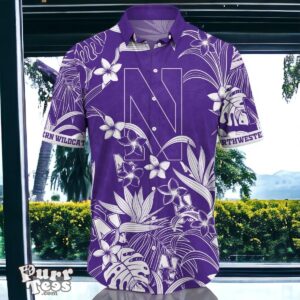 Northwestern Wildcats Hawaiian Shirt Special Gift Tropical Flower Product Photo 2