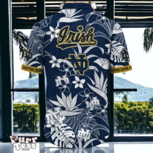 Notre Dame Fighting Irish Hawaiian Shirt Special Gift Tropical Flower Product Photo 3