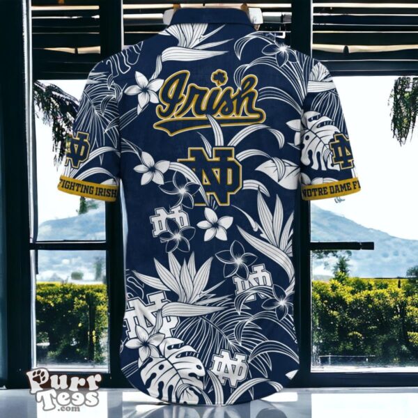 Notre Dame Fighting Irish Hawaiian Shirt Special Gift Tropical Flower Product Photo 3