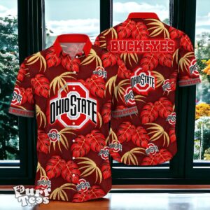 Ohio State Buckeyes Hawaiian Shirt Special Gift Leafs Printed Product Photo 1