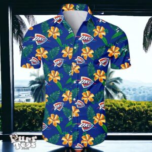 Oklahoma City Thunder Hawaiian Shirt Special Gift Small Flowers Product Photo 1