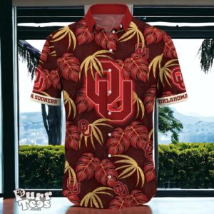 Oklahoma Sooners Hawaiian Shirt Special Gift Leafs Printed Product Photo 2